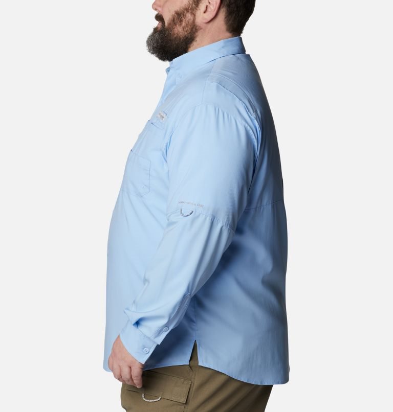 Men's Columbia PFG Tamiami II Long Sleeve Shirts Light Blue | Plus Size CA-TLAC1